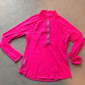 Athleta size large hot pink half zip
